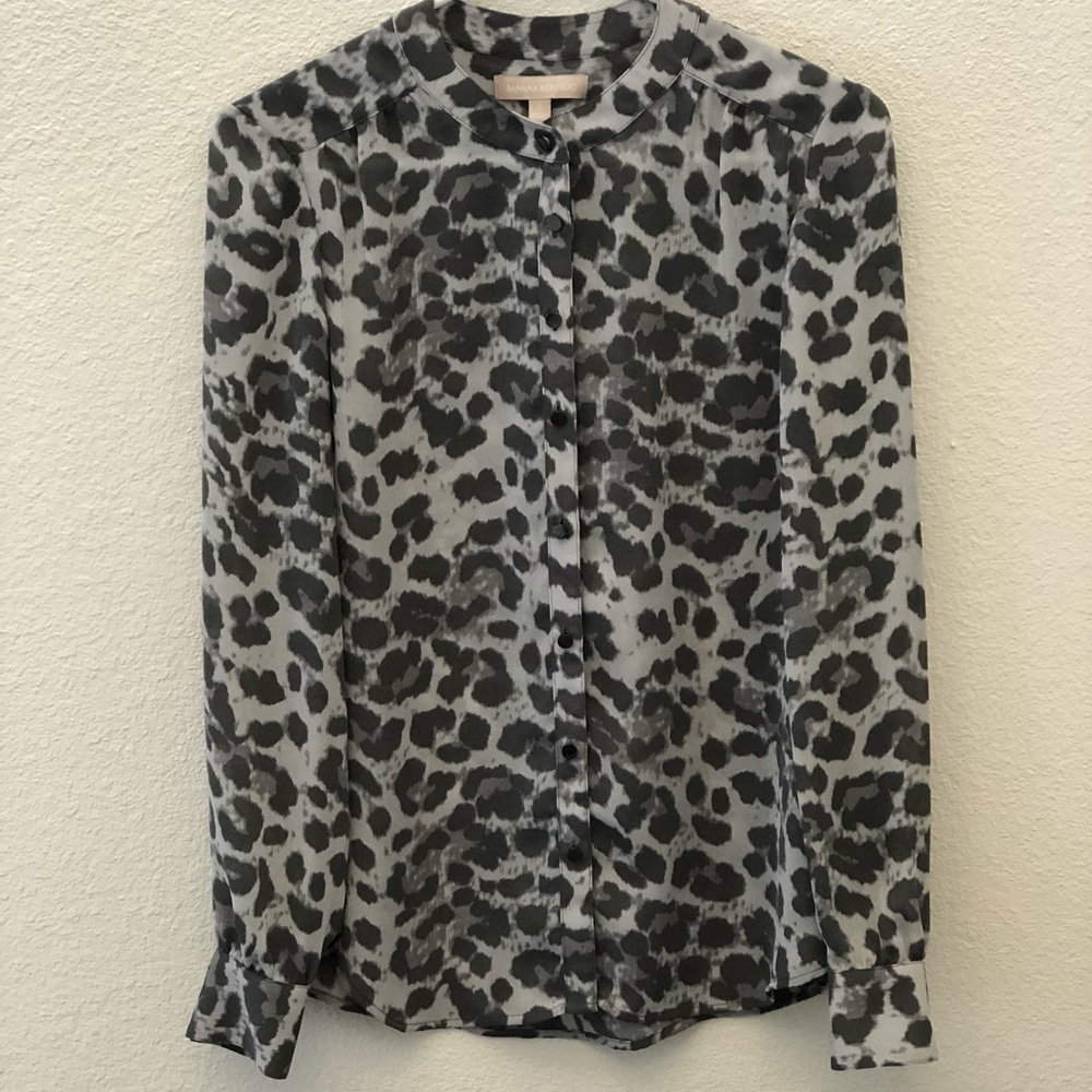 Banana Republic Leopard Print Blouse